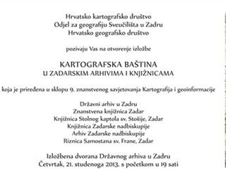 9. savjetovanje s međunarodnim sudjelovanjem Kartografija i geoinformacije 